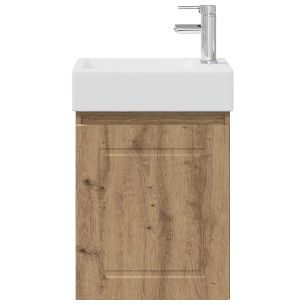 Mobile bagno con rubinetto Rovere Artigianale