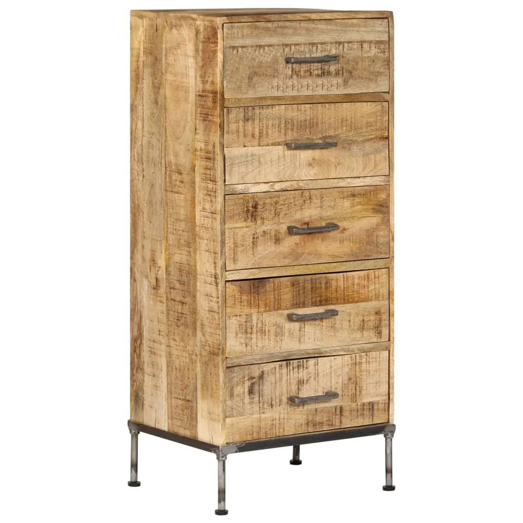 Buffet credenza mobiletto consolle mobile contenitore cassettiera 106 cm legno massello di mango 4402089