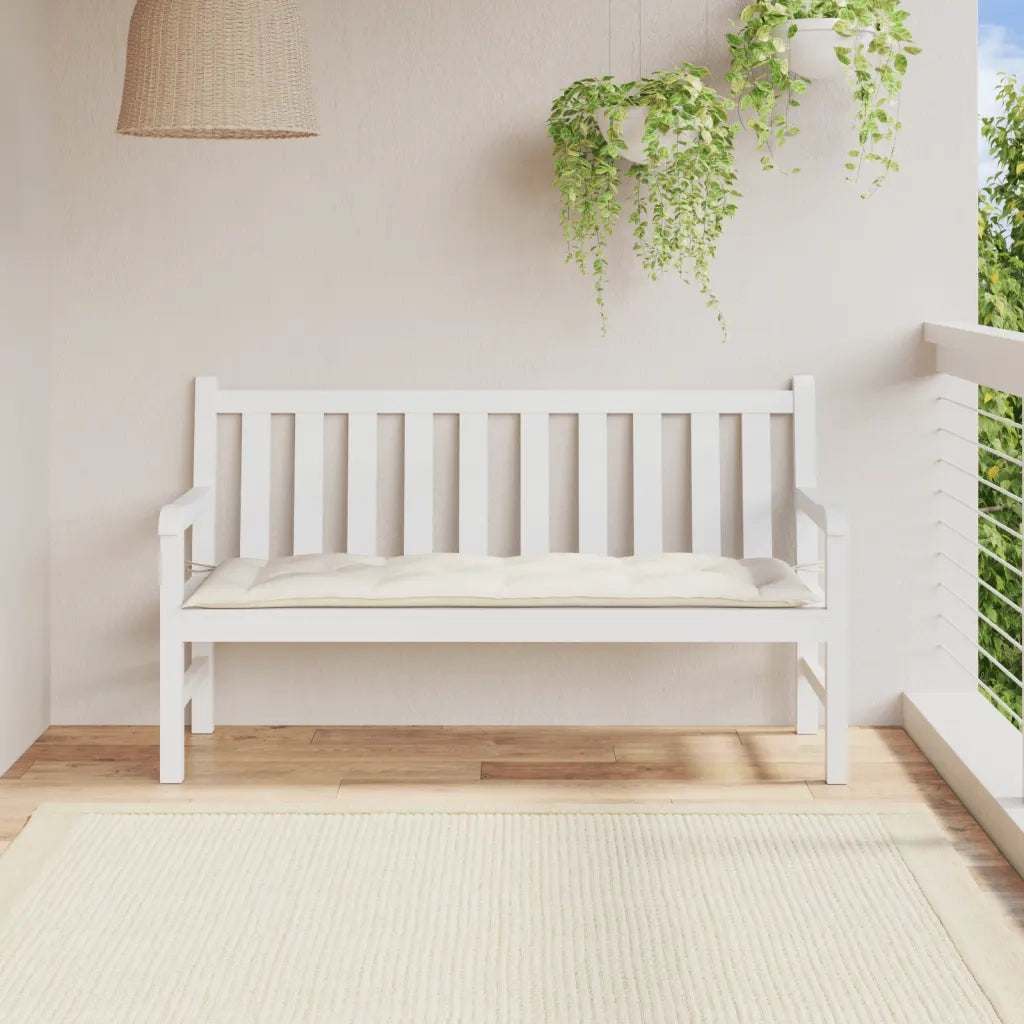 Cuscino per Panca da Giardino Crema Mélange 150x50x7 cm Tessuto 4002555