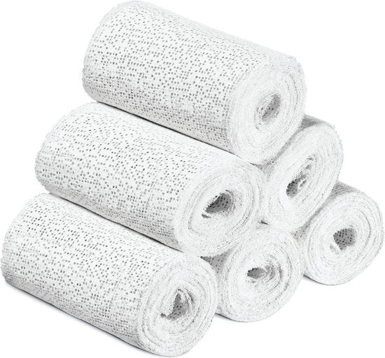 Kit di impacco per gesso per arte e modellismo - Set di 6 rotoli - 3 m x 10 cm.