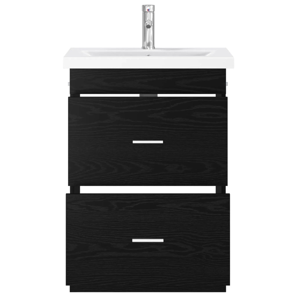 Set di mobili per il bagno Rovere Nero 61 x 40 x 84,5 cm 3404367