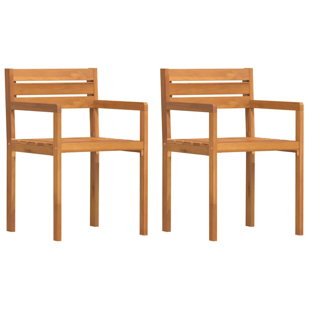 Sedie da Giardino 2 pz 50x53x80 cm Legno Massello di Acacia