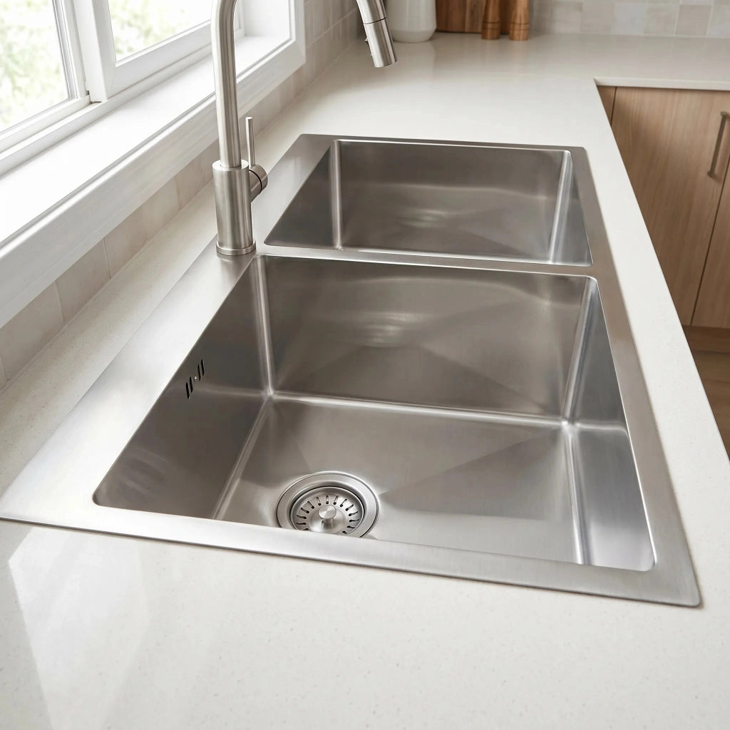 Lavello In Acciaio Toby Brush Steel senza rubinetto da cucina