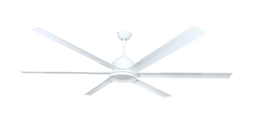 Vam Ventilatore da soffitto industriale a risparmio energetico BIG bianco 180 cm con 6 pale in alluminio con telecomando 6 velocitÃ