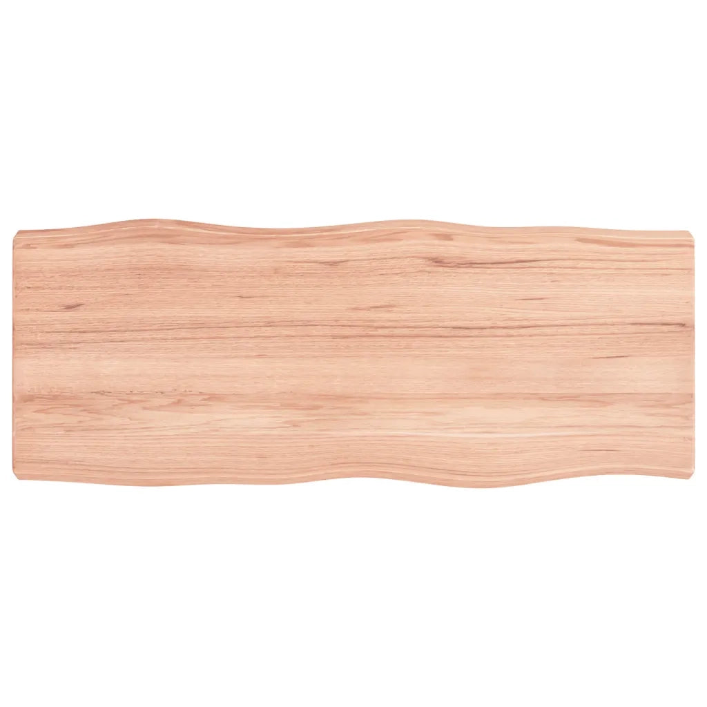 Piano Tavolo Marrone Chiaro 100x40x(2-6) cm Rovere Non Trattatocod mxl 119641
