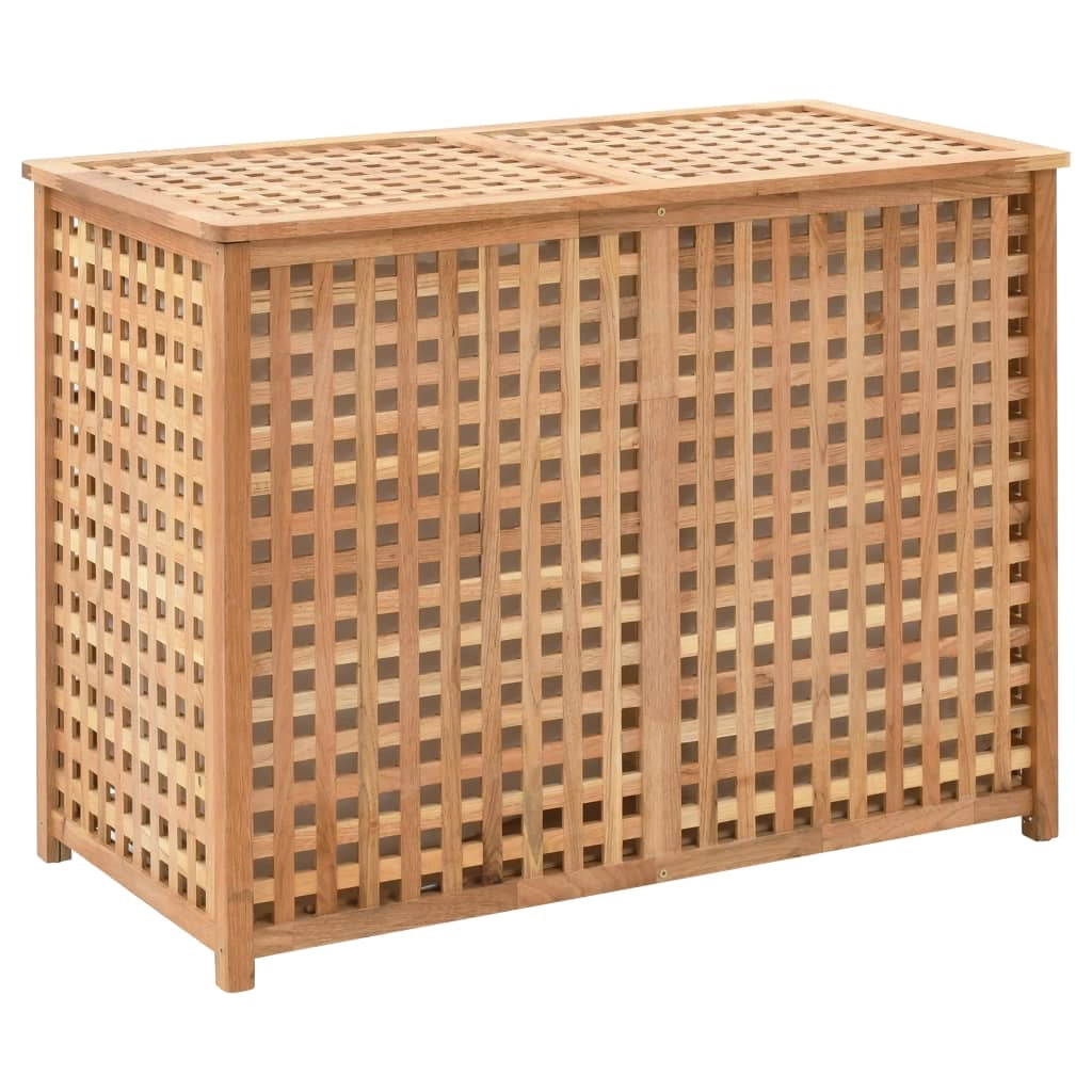 Cesto portabiancheria 87,5 x 46 x 67 cm in legno massello di noce 02_0006201