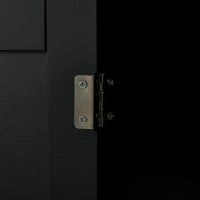 Carrello da Cucina in Legno con 2 Cassetti, Armadietto 3 Ante e 4 Ruote, 121x46x91cm, Nero