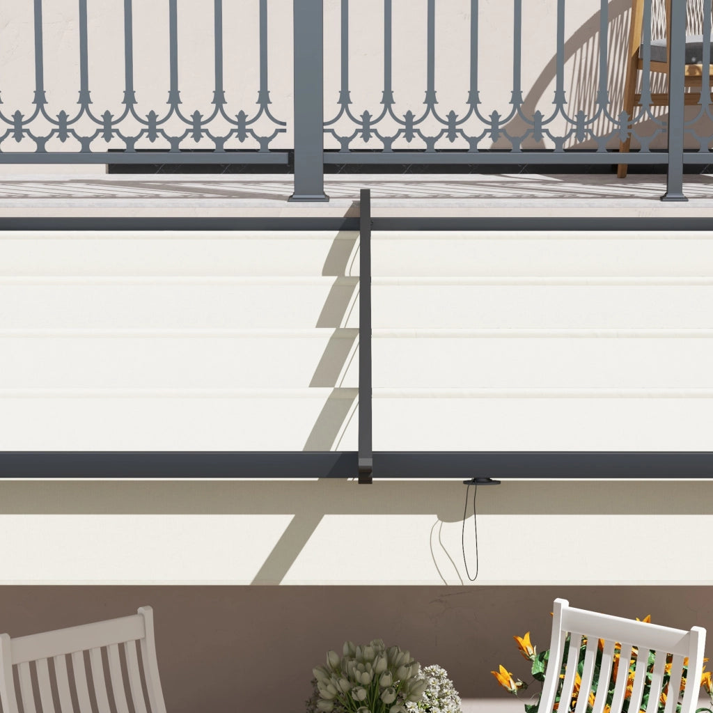 Gazebo pergola antivento 3 x 3 m con tetto regolabile colore crema perfetto per giardino e terrazzo
