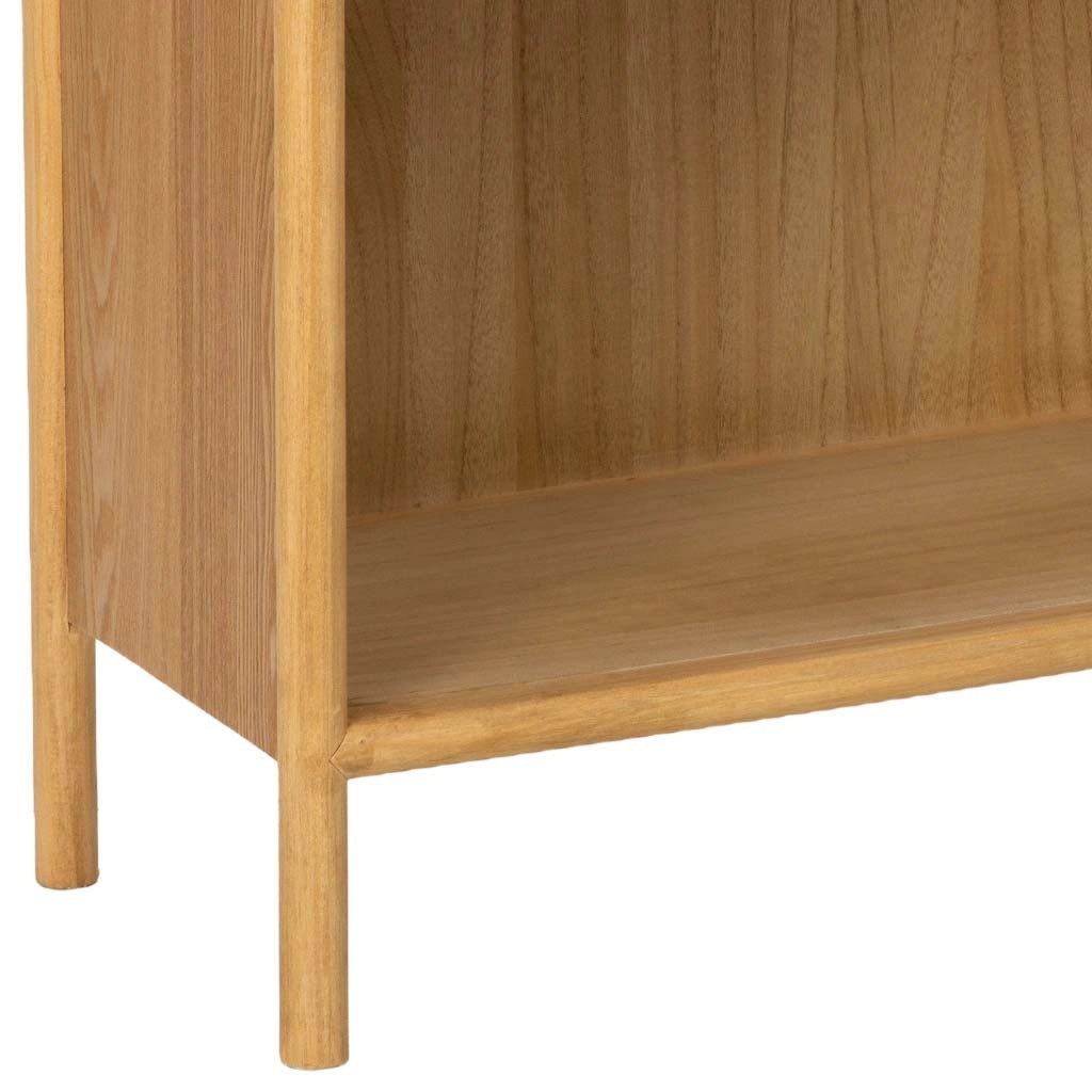Mensola in legno e rattan marrone 100x35x179h cm
