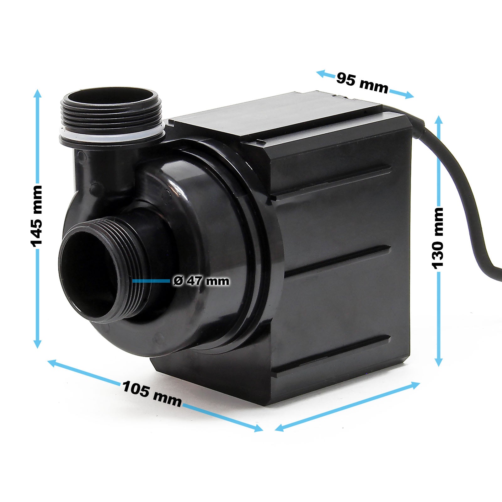 CTM16000 SuperECO Pompa da laghetto 16000l/h 140W per circolazione acqua