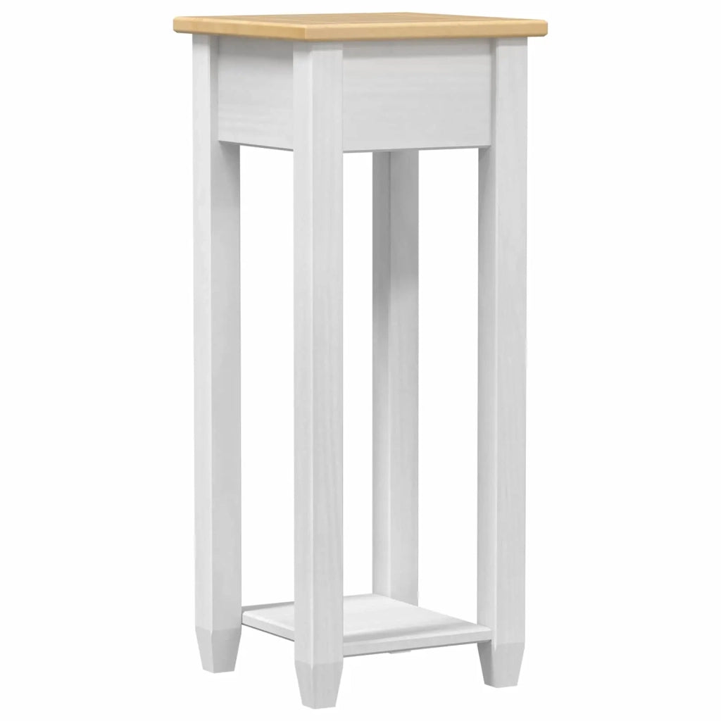 Supporto per piante Bianco 30 x 30 x 73 cm Pino massello 42024943
