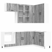 Unità Cucina LUCCA 8 pcs Sonoma grigio Legno ingegnerizzato 3438483