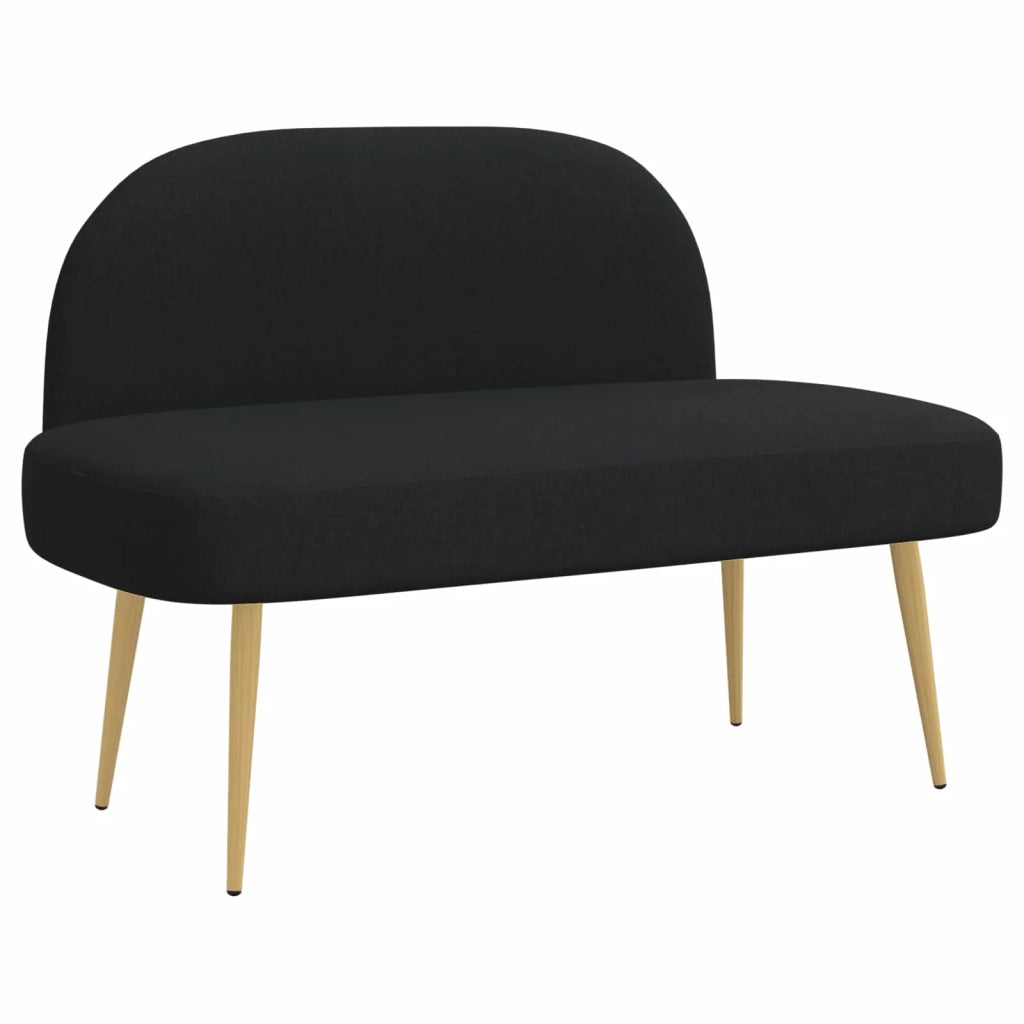 Panchina imbottita con schienale Nero 110 x 60 x 76 cm 42040758