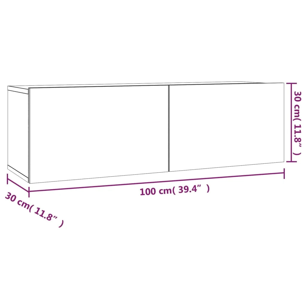 Set di mobili in legno ingegnerizzato Sonoma da 2 pezzi (mobile credenza mobile TV soggiorno camera da letto salotto) - 02_0024454