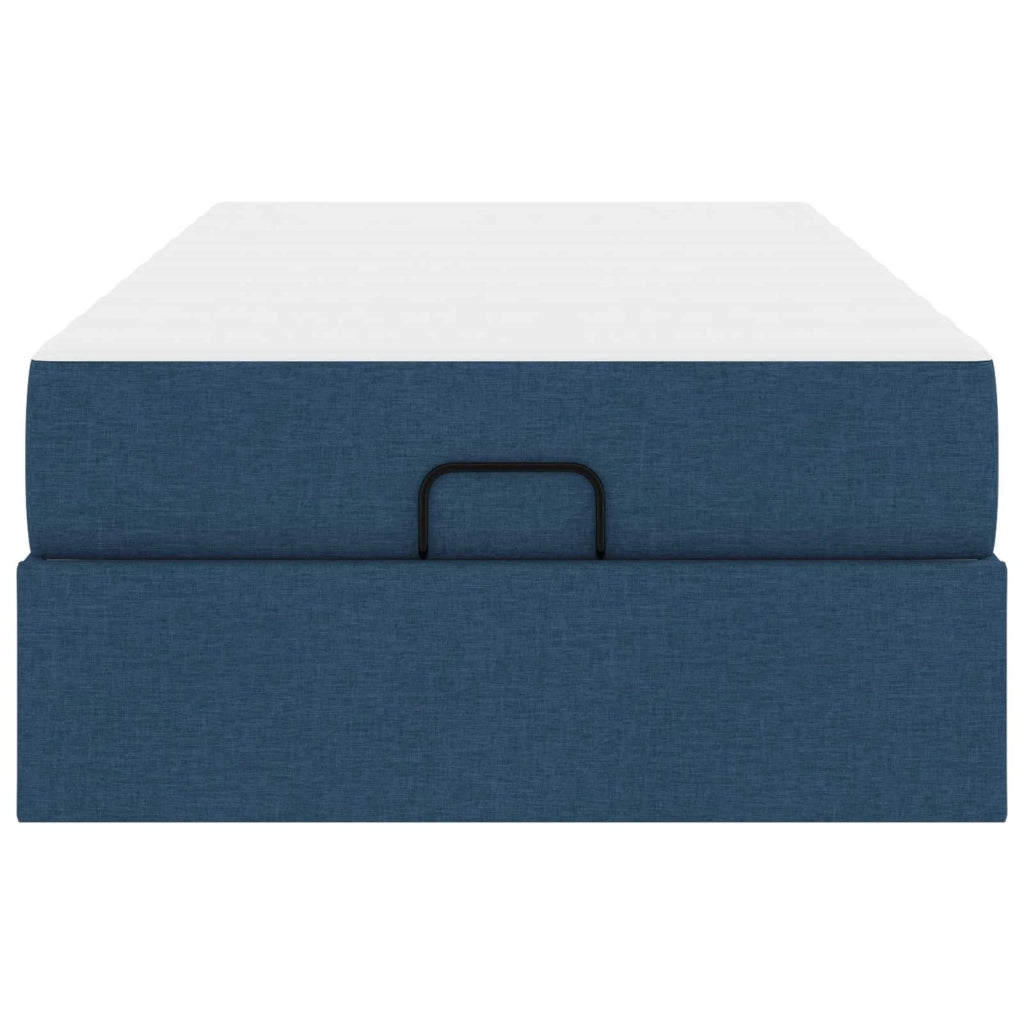Struttura letto con materasso con materasso 2 pcs Blu Tessuto