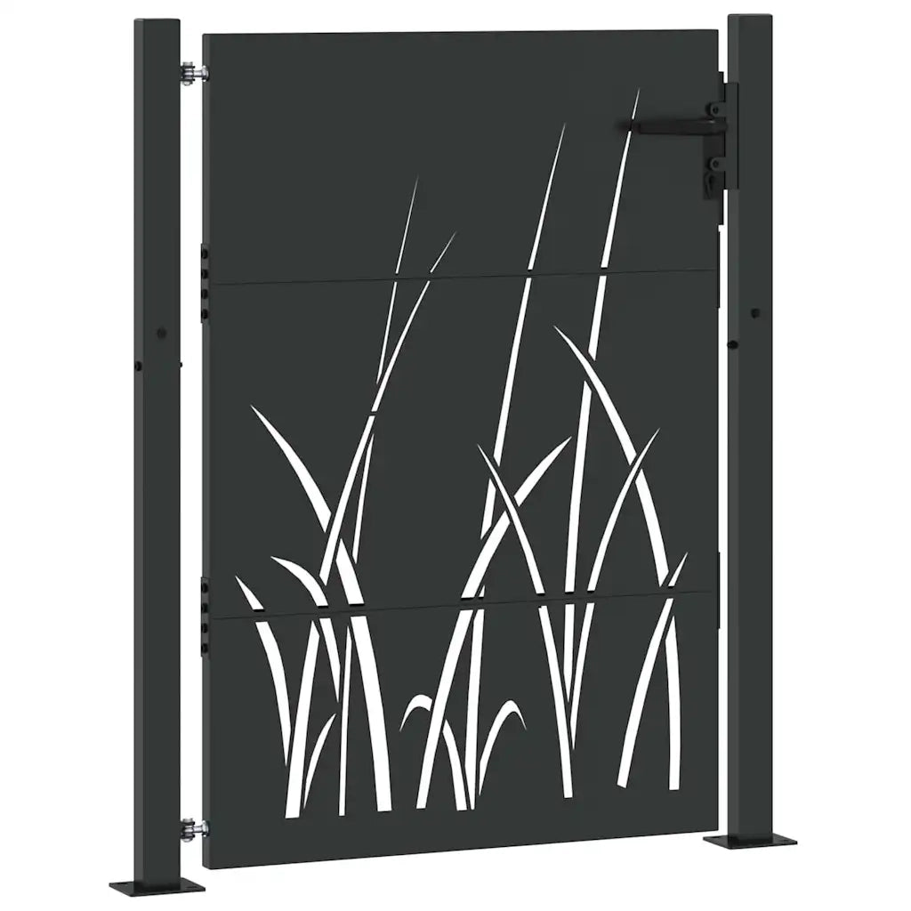 vidaXL Cancello da giardino con blocco Nero 105 x 150 cm