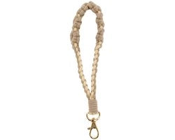 Sostegno per le chiavi stile bohemien - Sostegno per le chiavi in macramé - Sostegno per le chiavi con fiori - Sostegno per le chiavi con cinturino - Materiale ecologico - Filo di cotone - Sostegno per le chiavi con anello