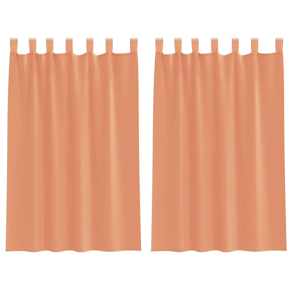 Tende in Voile con Passanti 2 pz Terracotta 140x175 cm