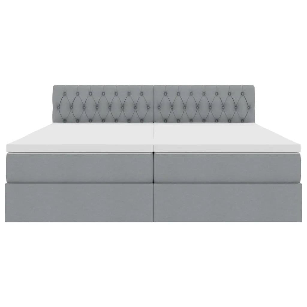 Letto con Contenitore con materasso Grigio chiaro 180 x 200 cm 3370937
