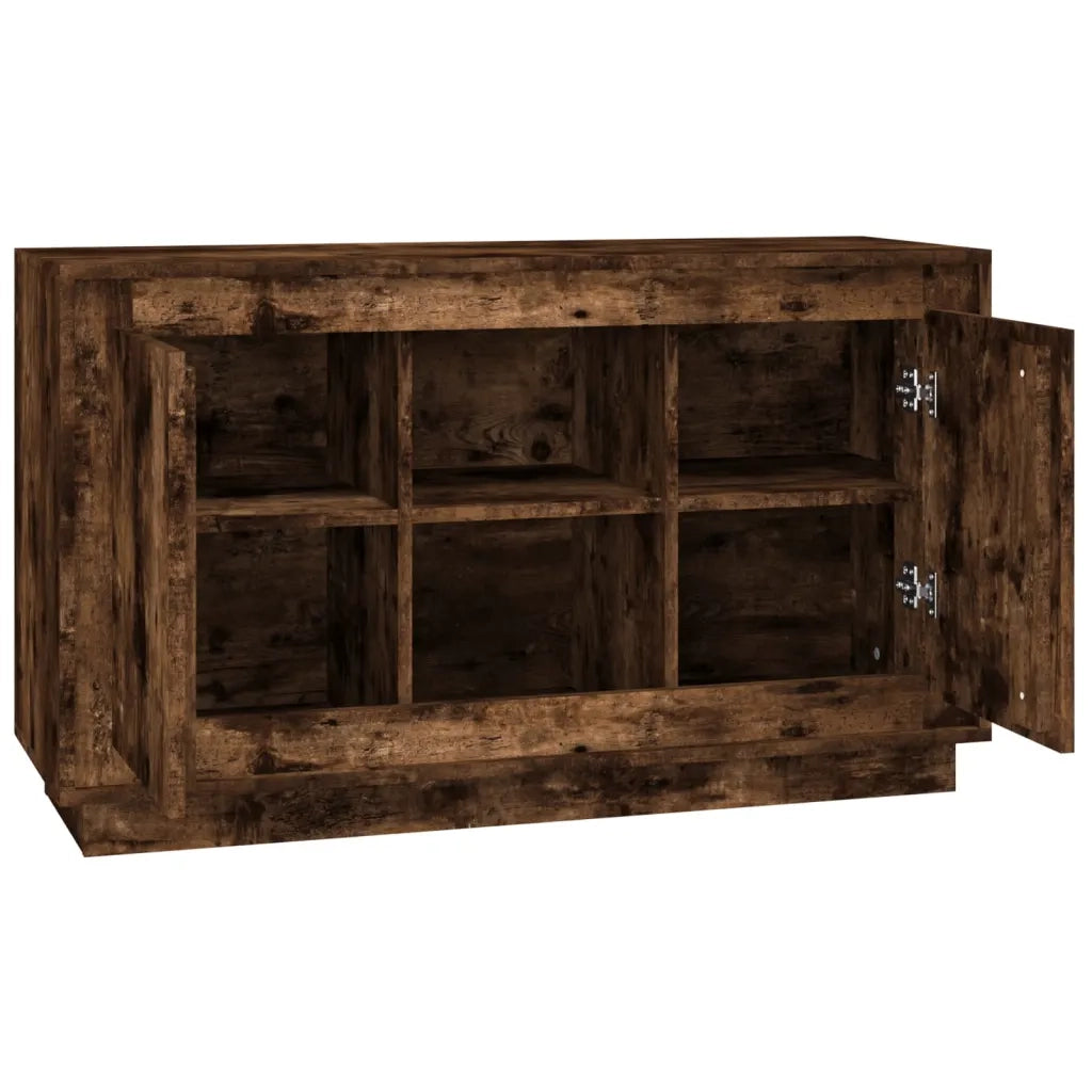 Credenza | Madia | Buffet da pranzo | Armadio da pranzo Rovere Fumo 102x35x60 cm in Legno Multistrato