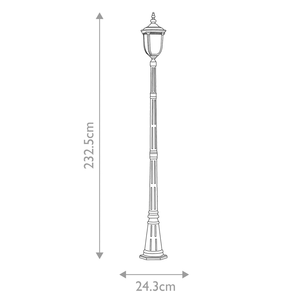 Lanterna da giardino Cleveland Elstead E27 60W bronzo