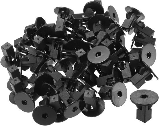 Clip per parafango 50 pezzi - Nero - Plastica - Dimensioni 13 mm - Diametro 20 mm - Lunghezza 19 mm - Adatto per Toyota Corolla - Kit di clip