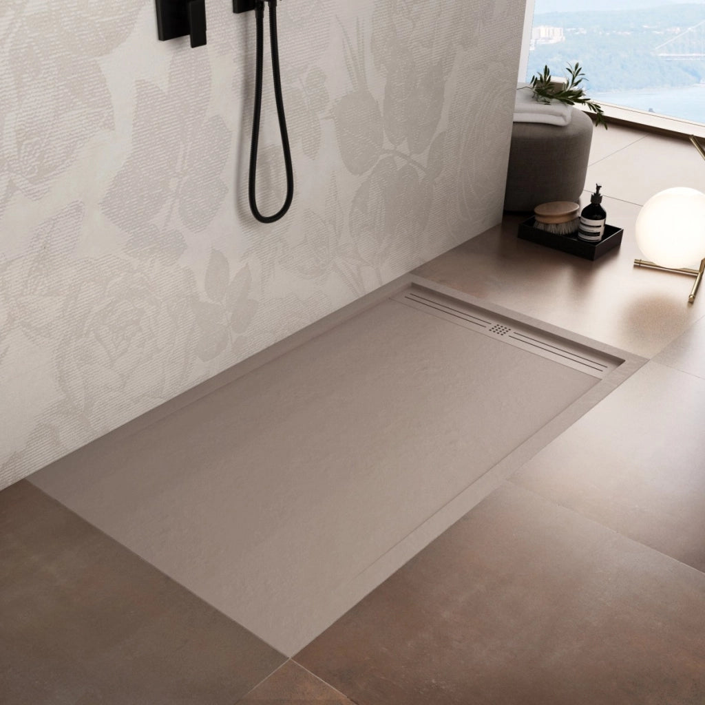 Piatto doccia in marmo resina sabbia pietra cemento grid, misura 70x200