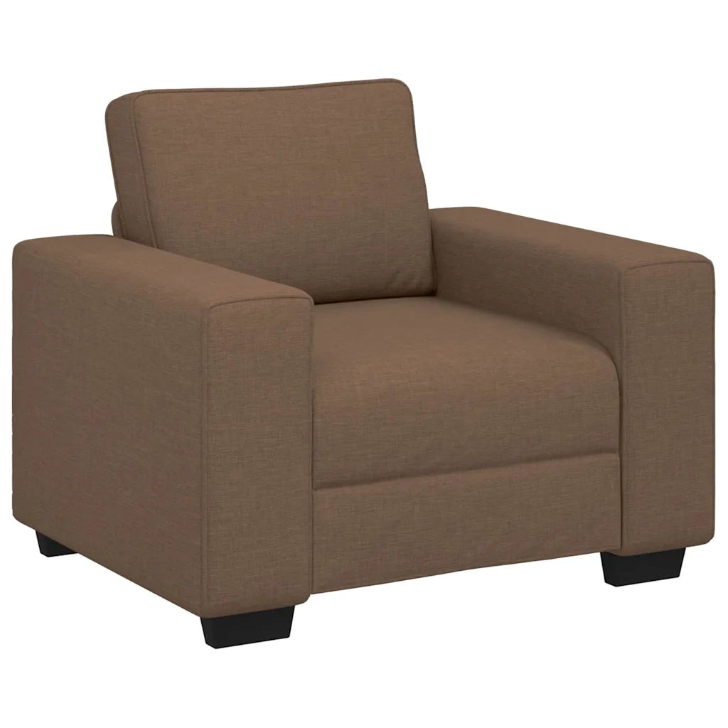 Poltrona-Divano Sedia-Poltroncina Marrone 100x77x82 cm in Tessuto