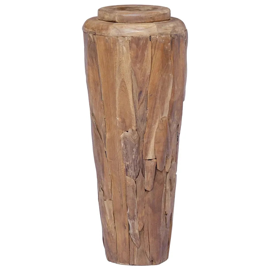 Vaso Decorativo 40x100 cm in Legno Massello di Teak 285209