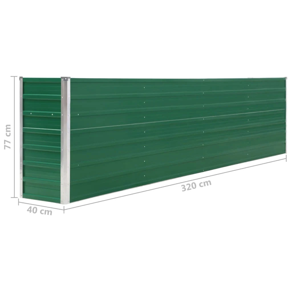Fioriera 320 x 40 x 77 cm acciaio zincato verde 02_0000803