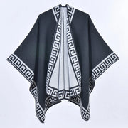 Nuova sciarpa/scialle da donna double-face in cashmere, stile retr¨°, spessa, con spacco.