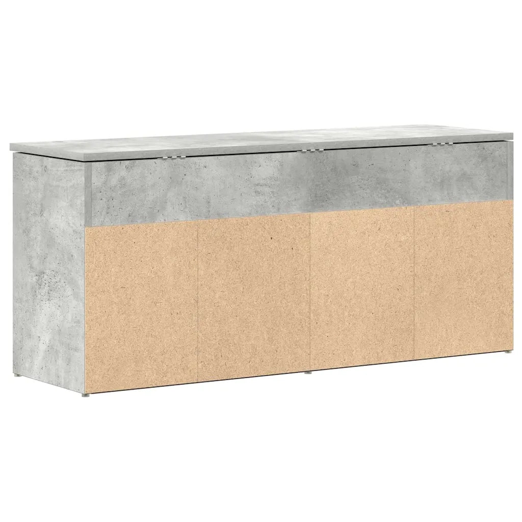 vidaXL Scarpiera Grigio Cemento 102x30,5x45 cm in Legno Multistrato