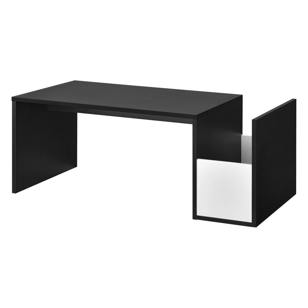 Tavolino da Salotto Bollnäs con Vano Aperto Laterale 90 x 45 x 35 cm - Nero [en.casa]