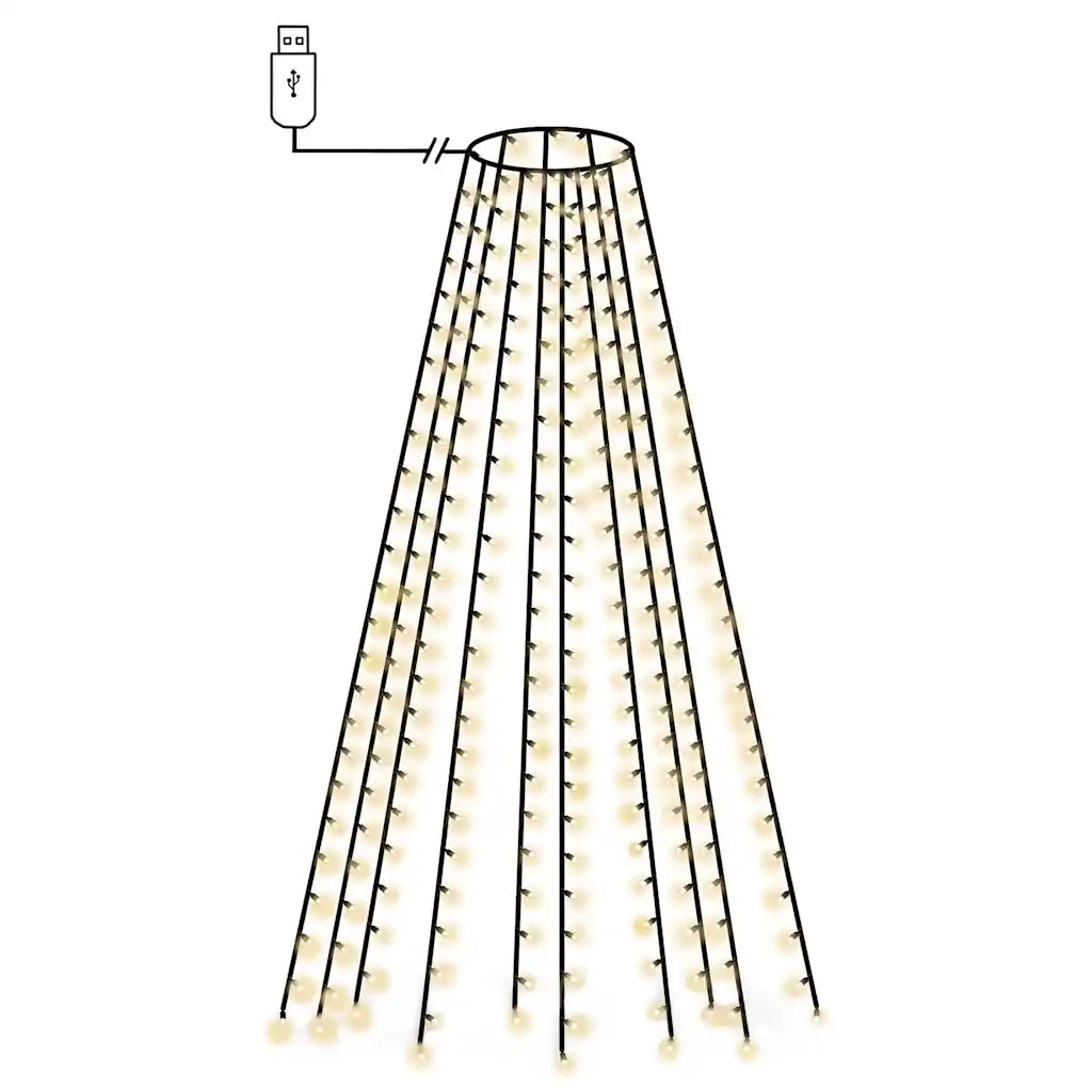 Rete di Luci per Albero di Natale con 250 LED 250 cm CFW3983833