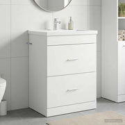 Mobiletto da Bagno Sotto Lavabo Bianco 56 x 37,5 x 81 cm 890704