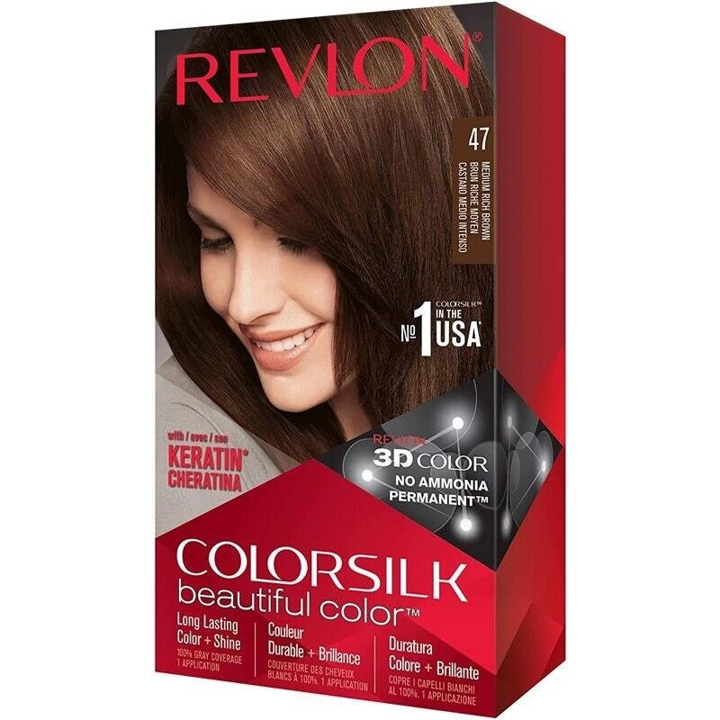 REVLON COLORAZIONE PERMANENTE PER CAPELLI N 47 CASTANO MEDIO INTENSO