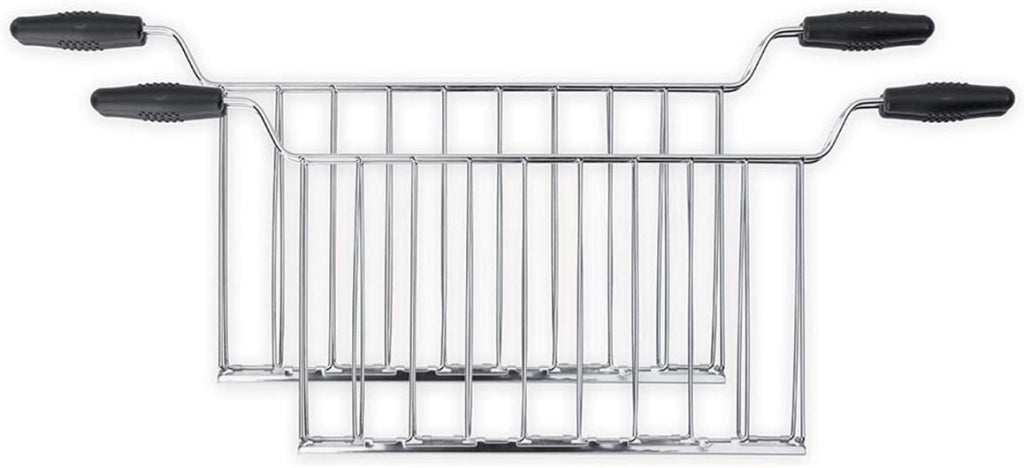 Smeg, 2 pinze per tostapane tssr02, griglia e fondo contenitivo in acciaio, maniglie in plastica ad alta resistenza termica, compatibile con tostapane smeg tsf02, 434x32x173 mm