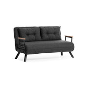 Calvin, Divano Letto 2 Posti Contenitore, 133x78 cm Grigio Cenere