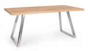 Tavolo Legno Argentato Industriale da Interno 180x90 - GRIFFIN