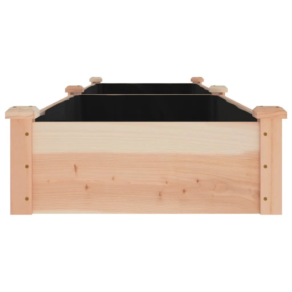 Fioriera Rialzata da Giardino Fodera 240x60x25cm Massello Abete 364298