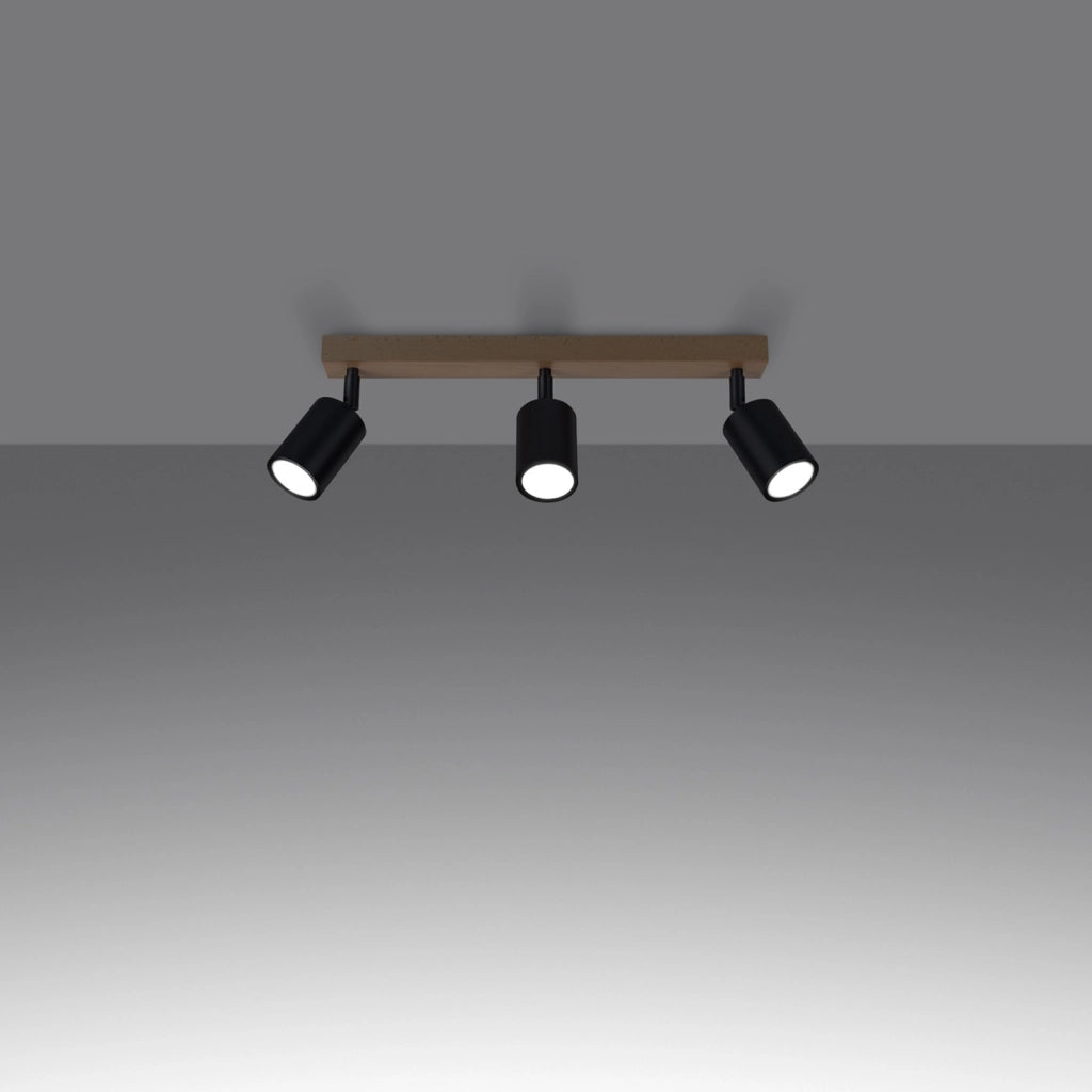 Spot soffitto barra 3 tubi nera GU10 Pure Lume PU1293