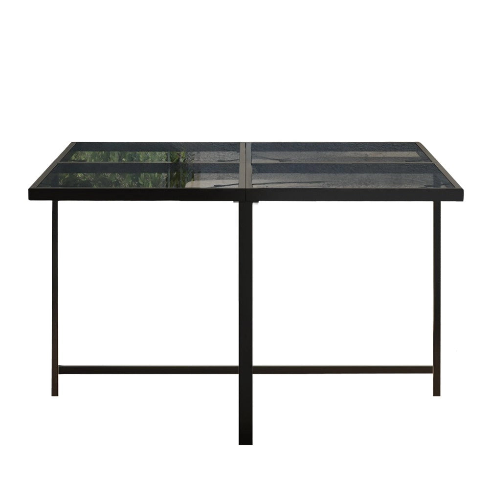 Set Tavolo da Pranzo per 6 Persone con Sedie da Giardino ¨C Xylo ¨C Piano in Vetro Temperato