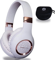 Cuffie da Orecchie senza Fili con Microfono e Durata di 30 Ore (Rose Gold) - Ideali per Musica e Chiamate