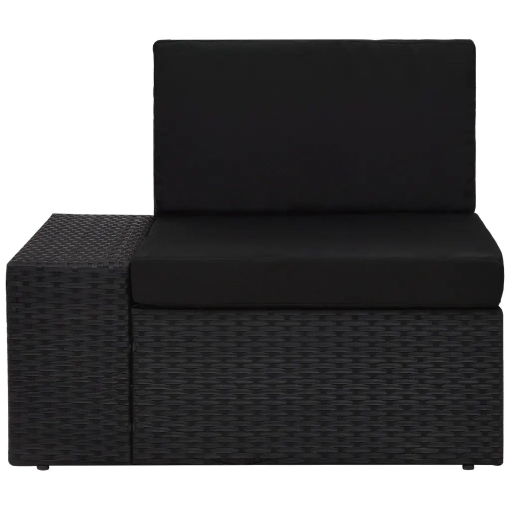 Set Divani da Giardino 7 pz in Polyrattan Nero cod mxl 39669