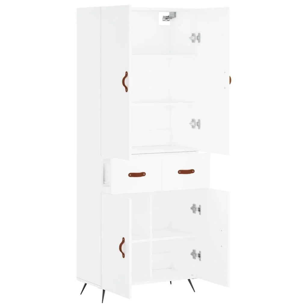 Buffet credenza cassettiera mobiletto mobile contenitore organizer cucina soggiorno salotto alto 69,5 x 34 x 180 cm legno ingegnerizzato bianco 02_0032671