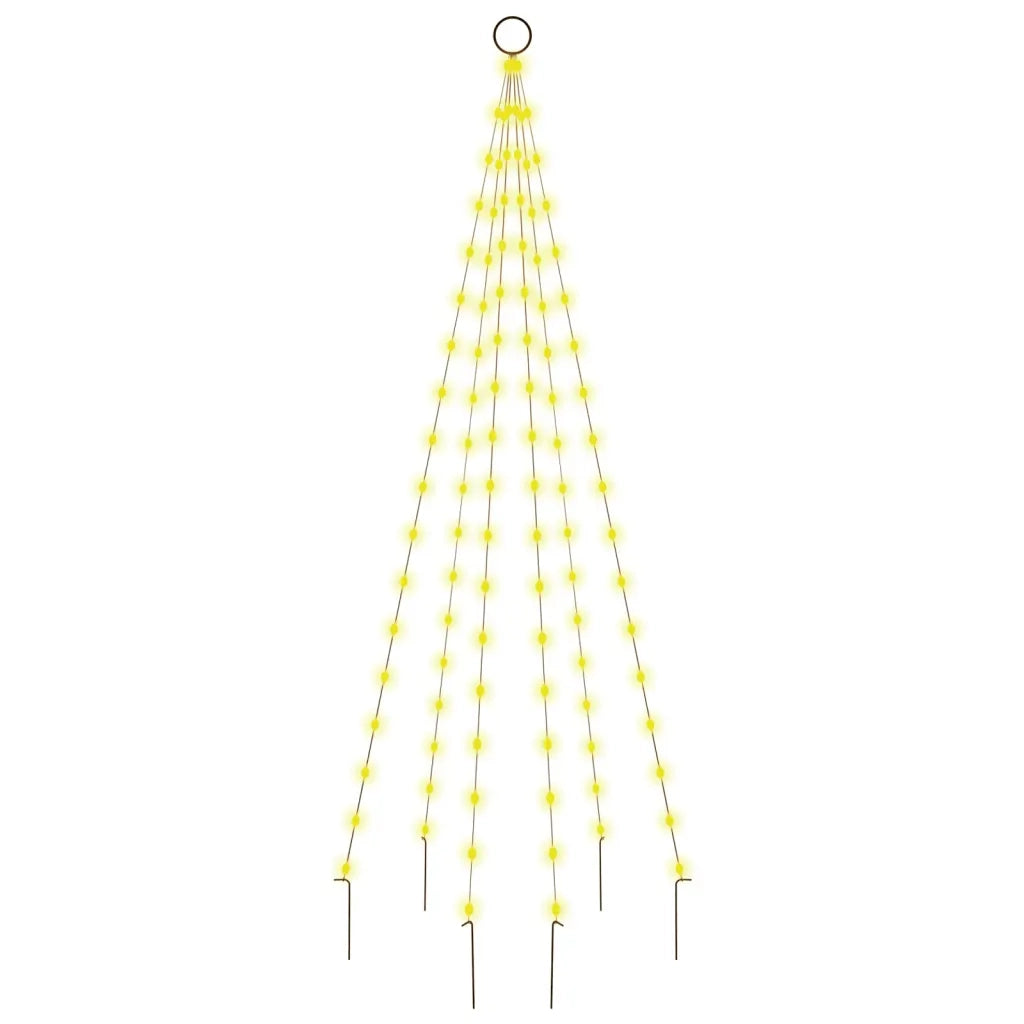 Albero di Natale Pennone Bianco Caldo 108 LED 180 cm