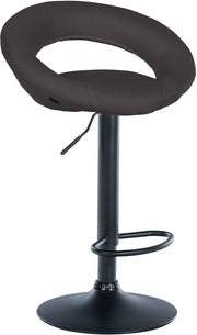 Barhocker Olinda Stoff schwarz
