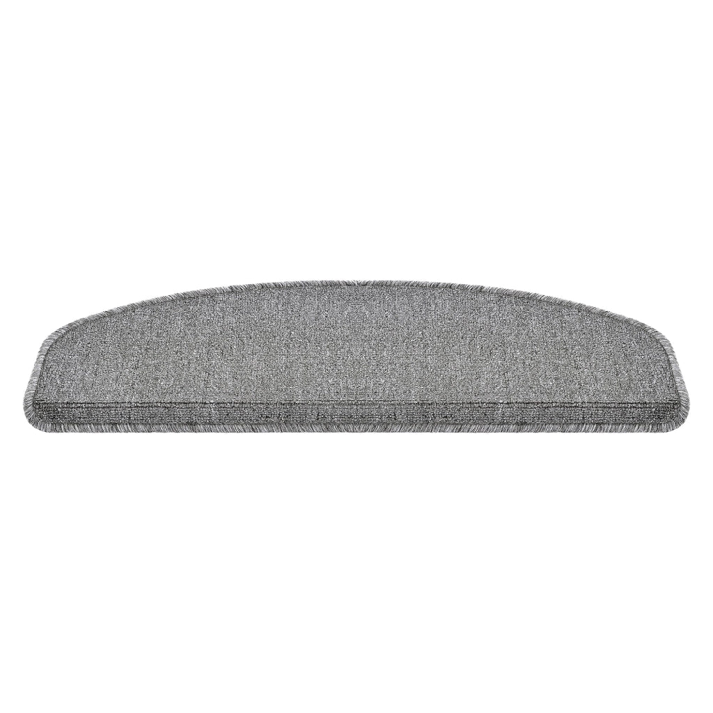 Set di 15 gradini antiscivolo semicircolari 65 x 24 cm con bordo grigio chiaro 03_0007612