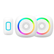 Trade Shop - Set 2 Campanelli Senza Fili Wireless 2 Ricevitori Luce Rgb 60 Melodie Rl-2r3995 -
