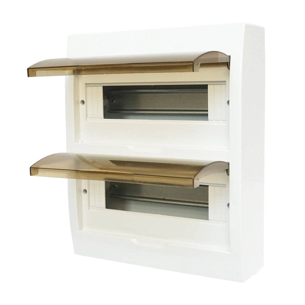 Pannello portafusibili applicato 2 file, 24 moduli 330x270x100mm IP40